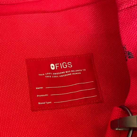 Figs Vibrant Red Tote with Butterfly Accents